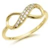 9ct Gold Cubic Zirconia Infinity Ring - R5968