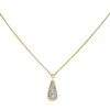 Aureus 9ct Gold Bonded Crystal Drop Necklace - R6014