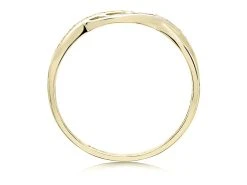 9ct Gold Two Colour Cubic Zirconia Twist Ring - EXCLUSIVE - R6103 -Fhinds Shop R6103 L 3