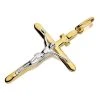 9ct Two Colour Gold Crucifix - 45mm - R6307