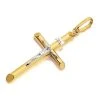9ct Two Colour Gold Crucifix - 32mm - R6329