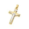 9ct Two Colour Gold Crucifix - 35mm - R6333