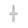 9ct White Gold And Cubic Zirconia Cross - R6336