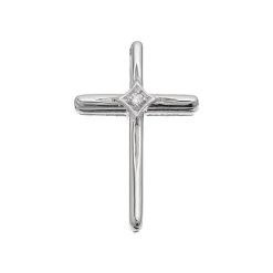 9ct White Gold Diamond Cross - EXCLUSIVE - R6337