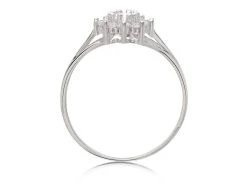 9ct White Gold Cubic Zirconia Cluster Ring - R6528 -Fhinds Shop R6528 L 3