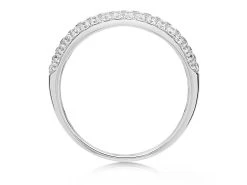 9ct White Gold Cubic Zirconia Band Ring - R6530 -Fhinds Shop R6530 L 3