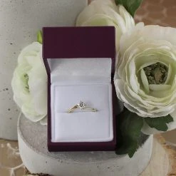 9ct Gold Cubic Zirconia Twist Ring - R6542 -Fhinds Shop R6542 L 4