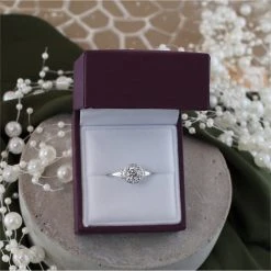 9ct White Gold Cubic Zirconia Cluster Ring - R6552 -Fhinds Shop R6552 L 4