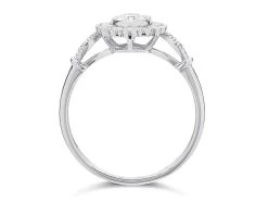 9ct White Gold Cubic Zirconia Cluster Ring - R6564 -Fhinds Shop R6564 L 3