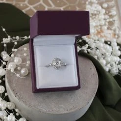 9ct White Gold Cubic Zirconia Cluster Ring - R6564 -Fhinds Shop R6564 L 4