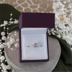 9ct White Gold Cubic Zirconia Ring - EXCLUSIVE - R6566 -Fhinds Shop R6566 L 4