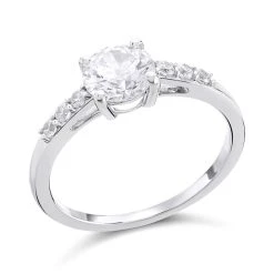 9ct White Gold Cubic Zirconia Ring - R6567