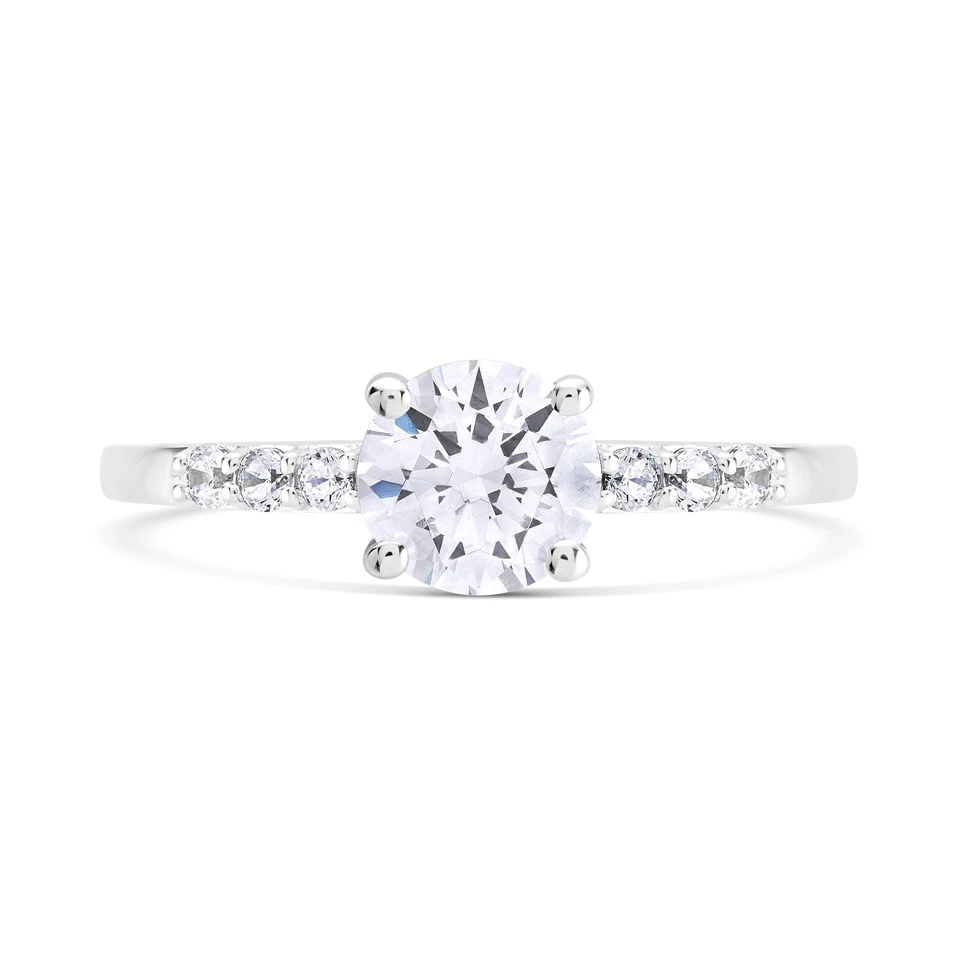 9ct White Gold Cubic Zirconia Ring - R6567 2 9ct White Gold Cubic Zirconia Ring - R6567 - Image 2