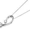 9ct White Gold Cubic Zirconia Tendril Necklace - R6911
