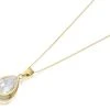 9ct Gold Pear Cubic Zirconia Necklace - R6971