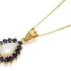 9ct Gold Opal And Sapphire Necklace - R8289