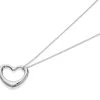 9ct White Gold Open Floating Heart Necklace - R8743