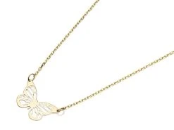 9ct Gold Filigree Butterfly Necklace - R8744