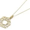 9ct Gold Two Colour Flower Heart Necklace - R8750
