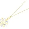 9ct Gold Two Colour Flower Necklace - R8763