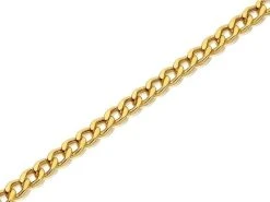 9ct Gold 2mm Wide Hollow Curb Chain - 16in - R9066