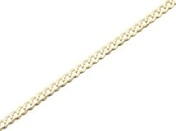 9ct Gold 3mm Wide Diamond Cut Solid Curb Chain - 24in - R9084