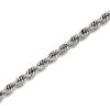 9ct White Gold 2mm Wide Hollow Rope Chain - 22in - R9208