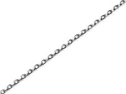 9ct White Gold 1mm Wide Solid Belcher Chain - 20in - R9305