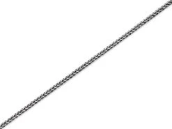 9ct White Gold 1mm Wide Solid Spiga Chain - 20in - R9418