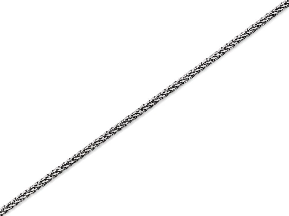 9ct White Gold 1mm Wide Solid Spiga Chain - 20in - R9418 1 9ct White Gold 1mm Wide Solid Spiga Chain - 20in - R9418