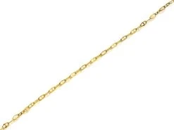 9ct Gold 1mm Wide Solid Anchor Chain - 16in - R9481