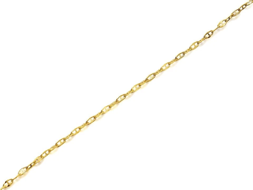 9ct Gold 1mm Wide Solid Anchor Chain - 16in - R9481 1 9ct Gold 1mm Wide Solid Anchor Chain - 16in - R9481