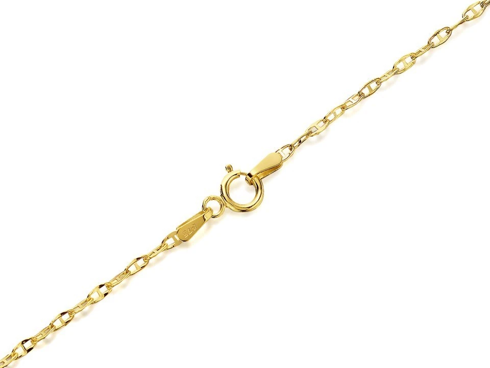 9ct Gold 1mm Wide Solid Anchor Chain - 16in - R9481 2 9ct Gold 1mm Wide Solid Anchor Chain - 16in - R9481 - Image 2