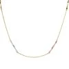 9ct Gold Three Colour Twist Necklace - 17in - R9519