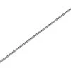 9ct White Gold 1mm Wide Diamond Cut Solid Curb Chain - 18in - R9604