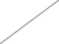 9ct White Gold 1mm Wide Diamond Cut Solid Curb Chain - 18in - R9604