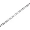 9ct White Gold 2mm Wide Solid Flat Curb Chain - 22in - R9646