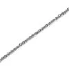 9ct White Gold 1mm Wide Solid Singapore Chain - 20in - R9706
