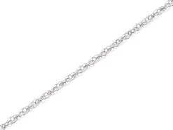 9ct White Gold 1mm Wide Solid Prince Of Wales Chain - 20in - R9713