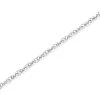 9ct White Gold 1mm Wide Solid Prince Of Wales Chain - 22in - R9714