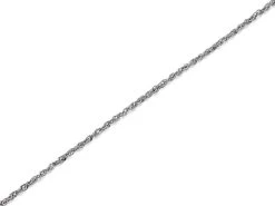 9ct White Gold 1.3mm Wide Diamond Cut Solid Singapore Chain - 20in - R9752