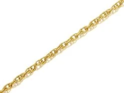 9ct Gold 1mm Wide Solid Prince Of Wales Chain - 16in - R9762