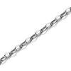 9ct White Gold 2mm Wide Diamond Cut Hollow Belcher Chain - 16in - R9802
