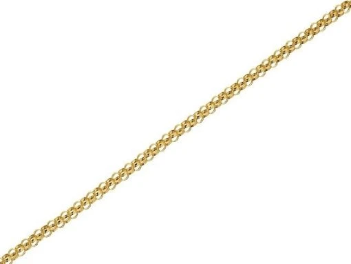 9ct Gold 1mm Wide Round Hollow Belcher Chain - 20in - R9819 -Fhinds Shop R9819 L 1