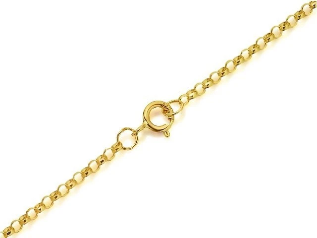 9ct Gold 1mm Wide Round Hollow Belcher Chain - 20in - R9819 2 9ct Gold 1mm Wide Round Hollow Belcher Chain - 20in - R9819 - Image 2