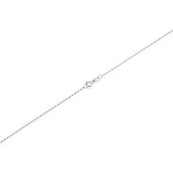 9ct White Gold 1mm Wide Diamond Cut Belcher Chain - 16in - R9825 -Fhinds Shop R9825 L 2