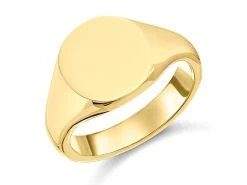 9ct Gold Oval Signet Ring - Z08527