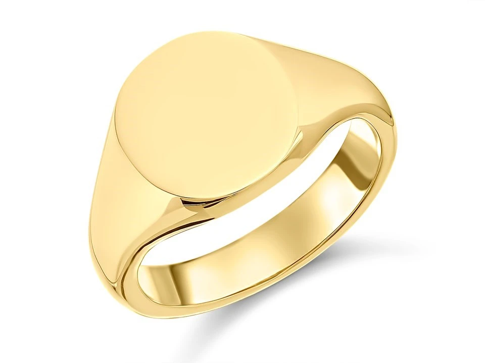 9ct Gold Oval Signet Ring - Z08527 1 9ct Gold Oval Signet Ring - Z08527