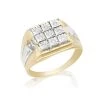9ct Two Colour Gold Diamond Ring - 10pts - Size O Only - Z5038
